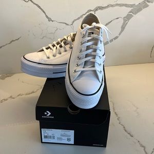 Womens white leather converse